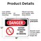 Signmission Battery Charging Area No Smoking Danger Sign, Plastic, 18in W x 12in L, 2PK OS-2PACK-DS-P-1218-L-1040 - alternate 2
